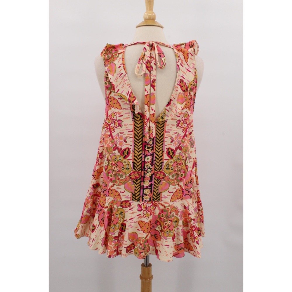 Free People Tunic Dress womens Small "Summer In Tulum" linen Blend - Picture 3 of 13